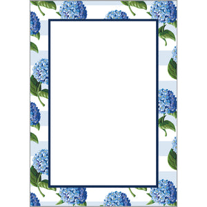 Stock Shoppe: 5x7 Hydrangeas Stripe Notepad