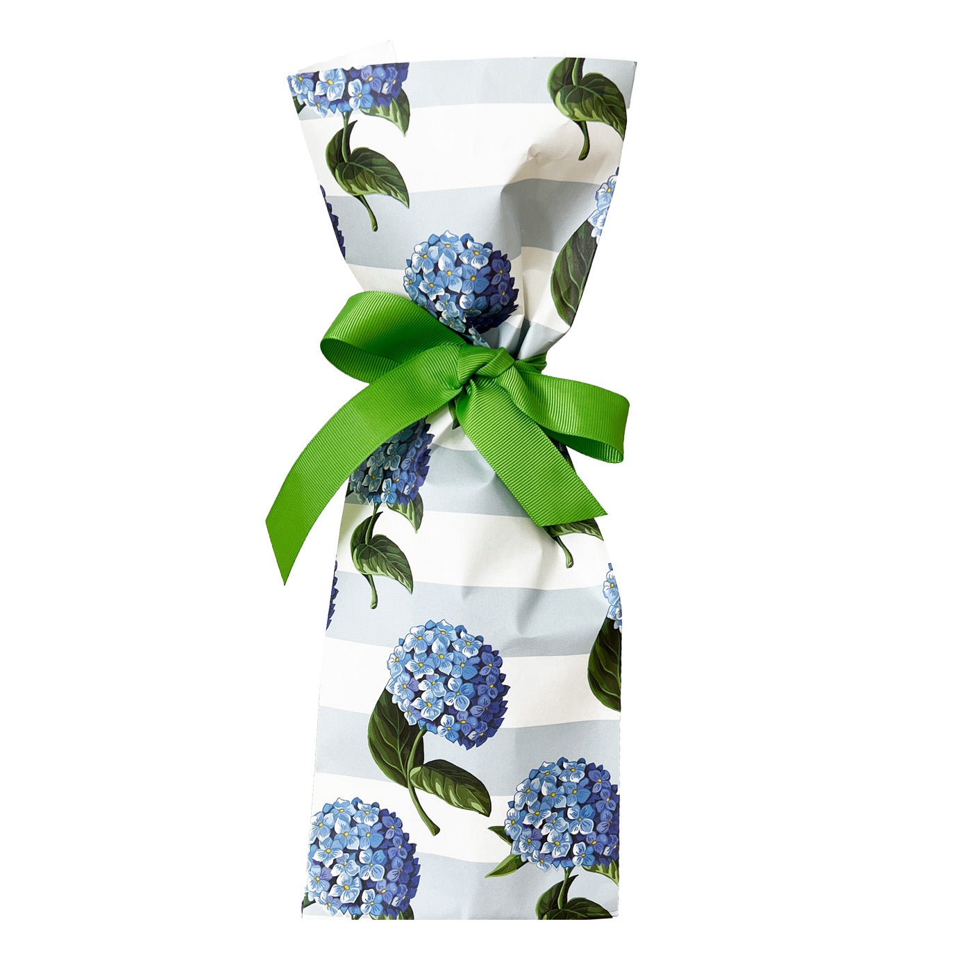 Paper Wine Bag Kit | Hydrangeas Stripe