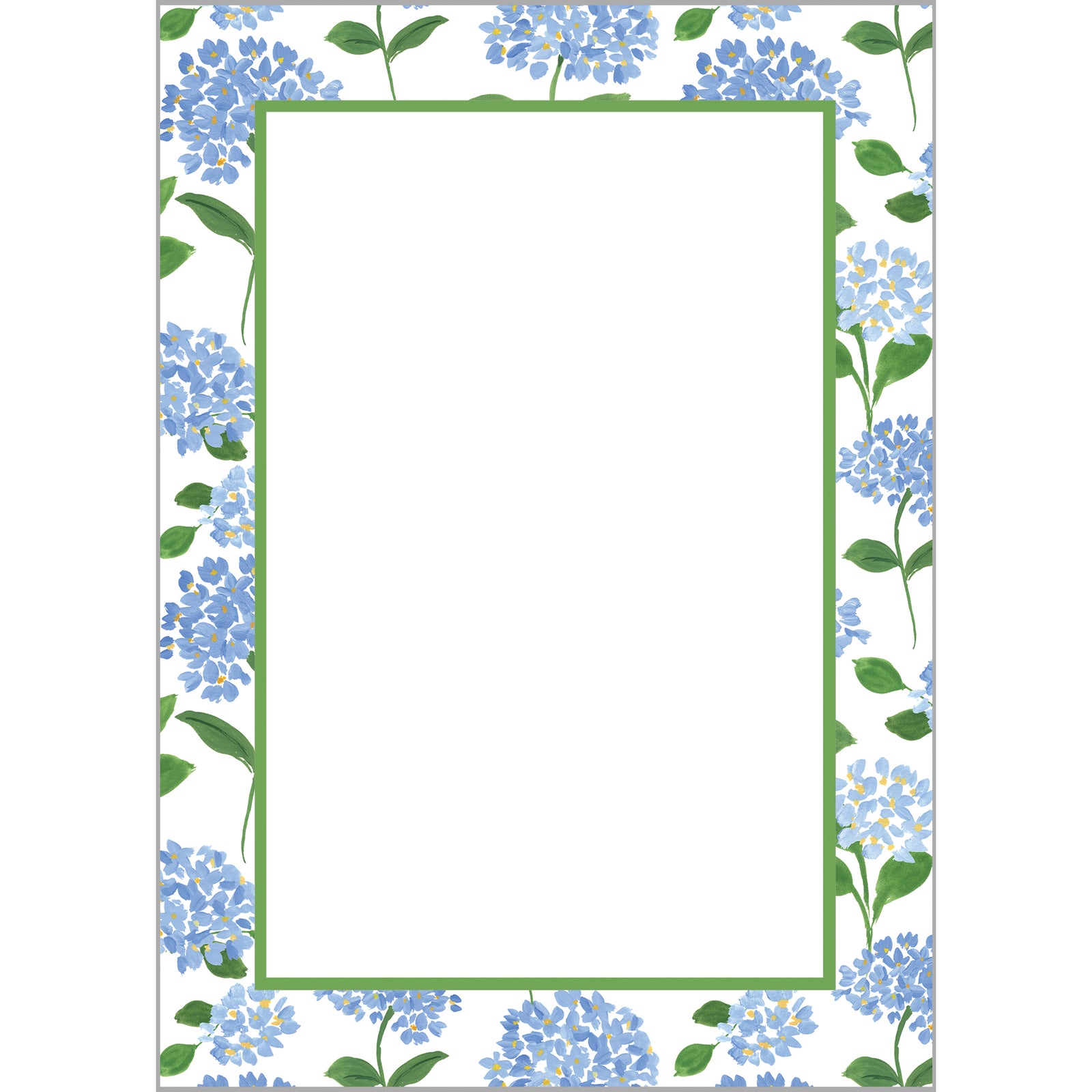 In Stock 5x7 Blue Hydrangeas Notepad