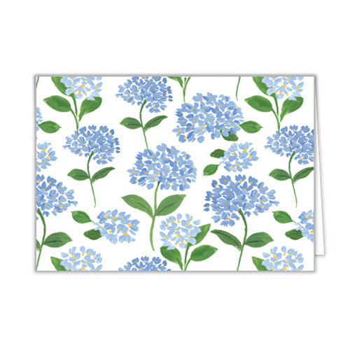 In Stock Folded Notecard Set of 10 | Blue Hydrangeas