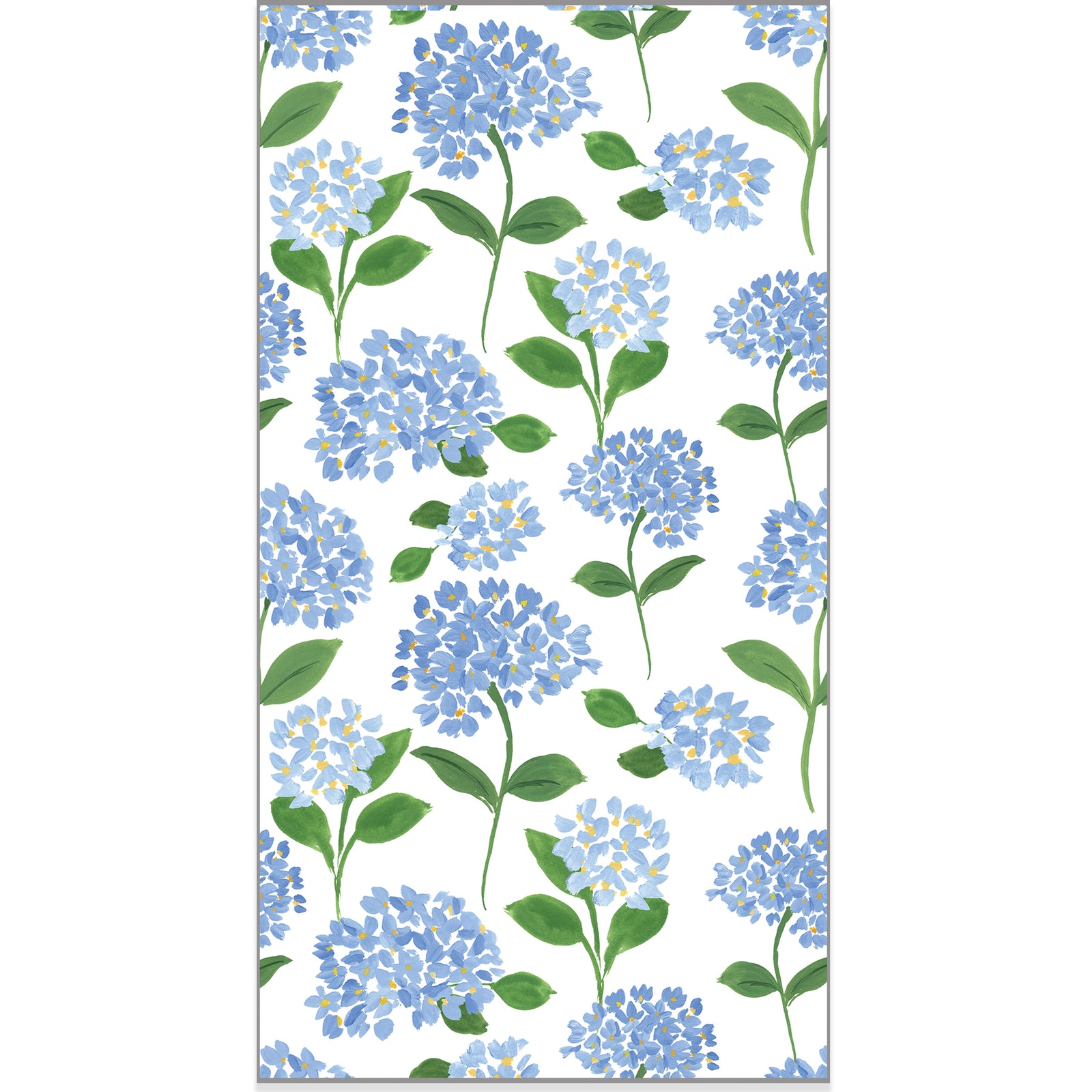 In Stock WH Paper Guest Towels | Blue Hydrangeas