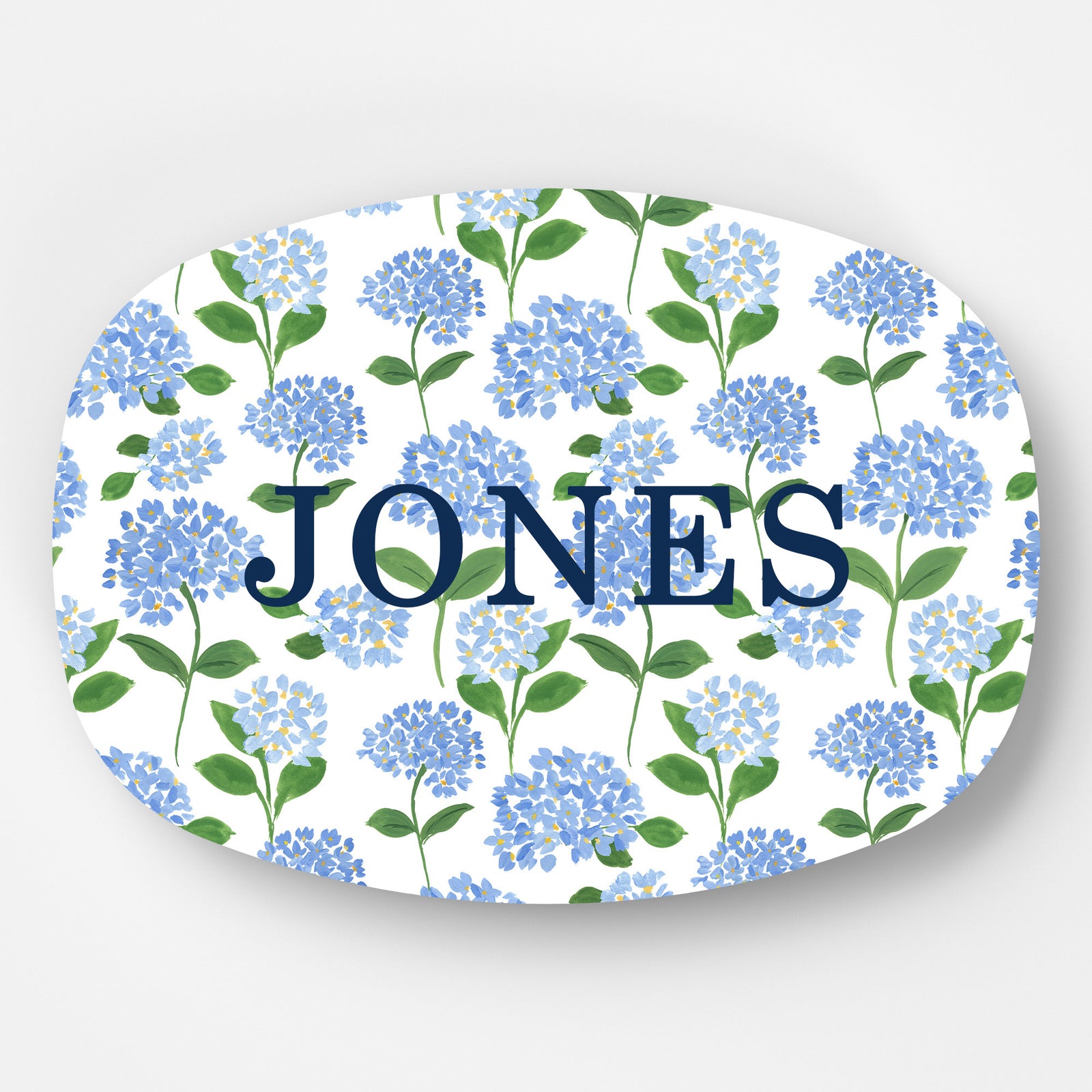 WH Serving Platter | Blue Hydrangeas (Personalized Option)