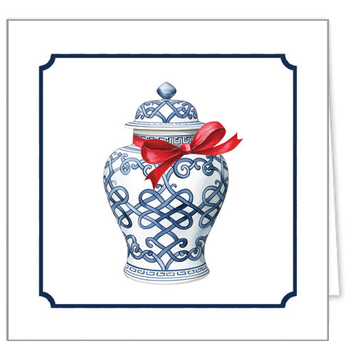In Stock Gift Enclosure Cards + Envelopes | Ginger Jar with Red Bow