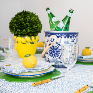 Blue and White Champagne Bucket