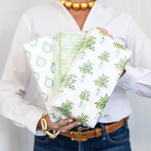 WH Paper Guest Towels | Green Bamboo Fret