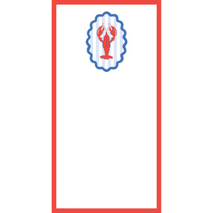 Stock Shoppe: 4.25x8.5 Lobster Stripe List Notepad