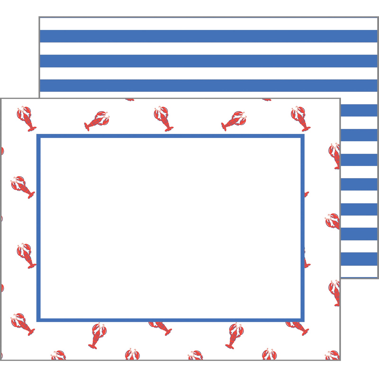 In Stock Flat Notecard Set of 10 | Preppy Lobsters