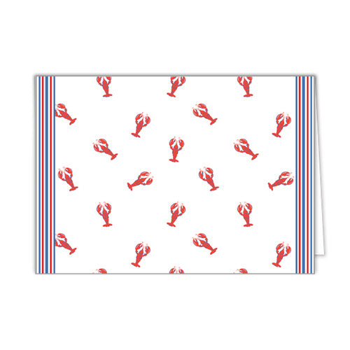 In Stock Folded Notecard Set of 10 | Preppy Lobsters