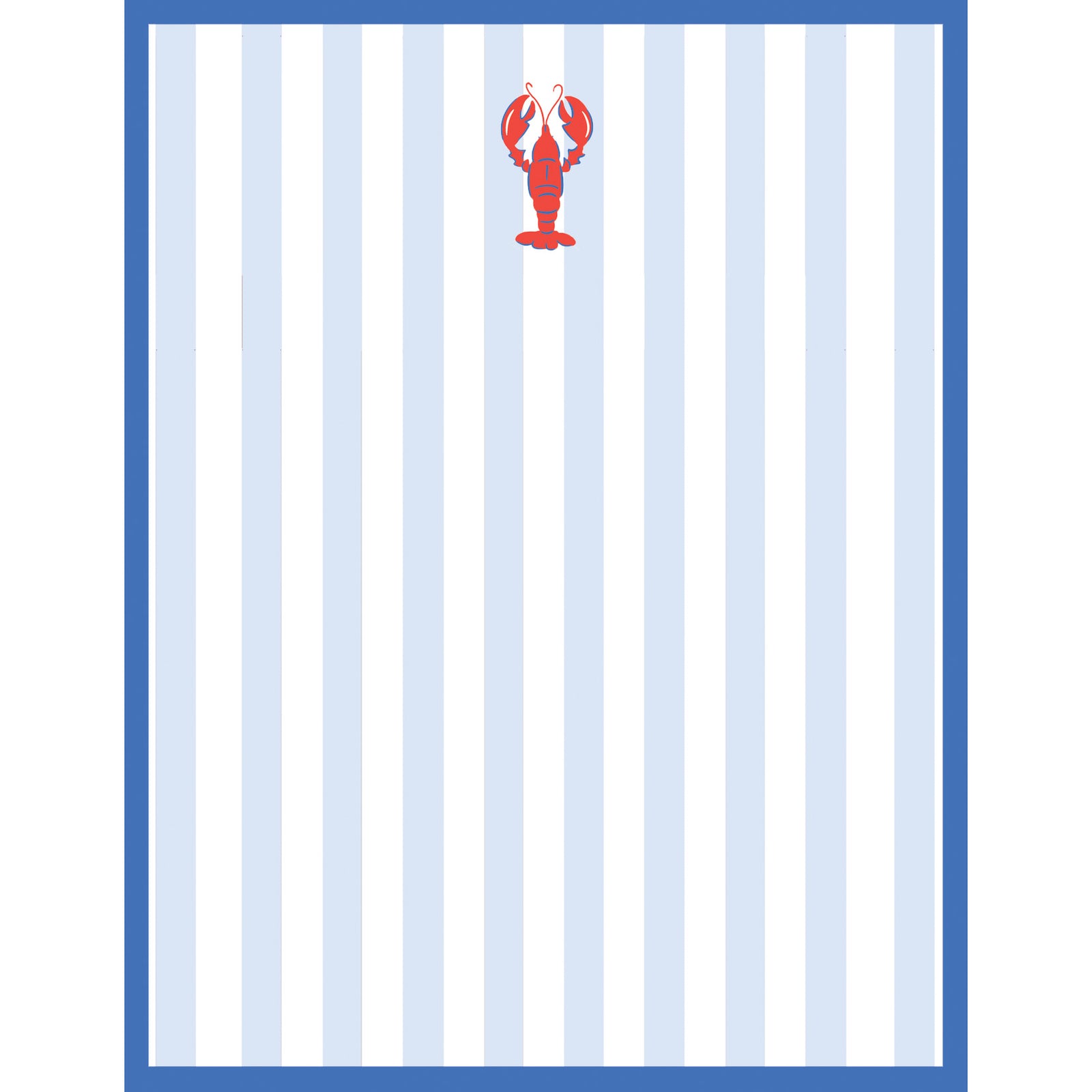 Stock Shoppe: 4x5 Lobster Stripe Notepad