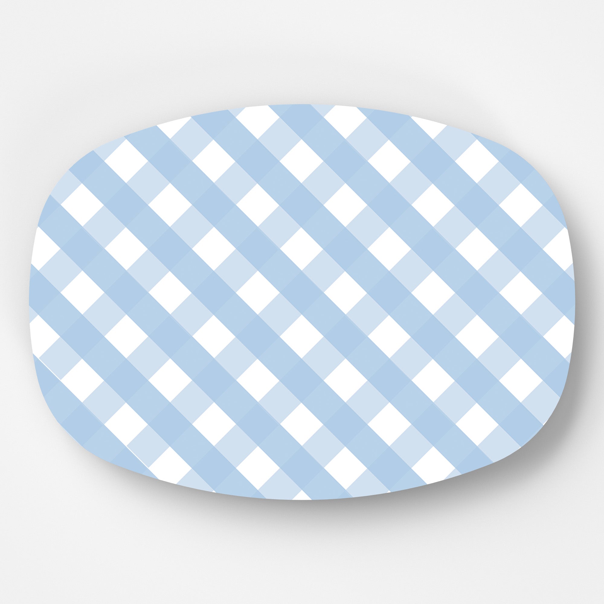 WH Serving Platter | Blue Gingham Check