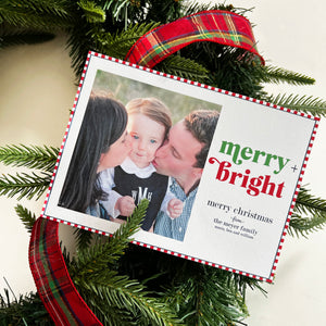 MERRY and BRIGHT Holiday Photo Card