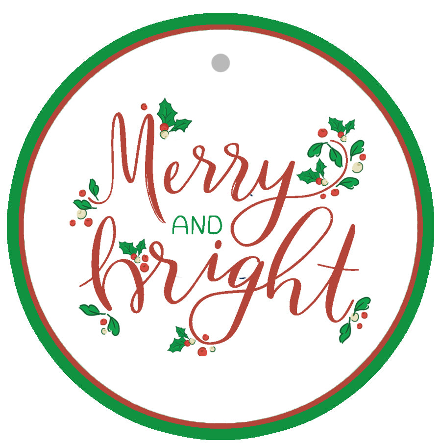 In Stock Merry and Bright Die Cut Gift Tags