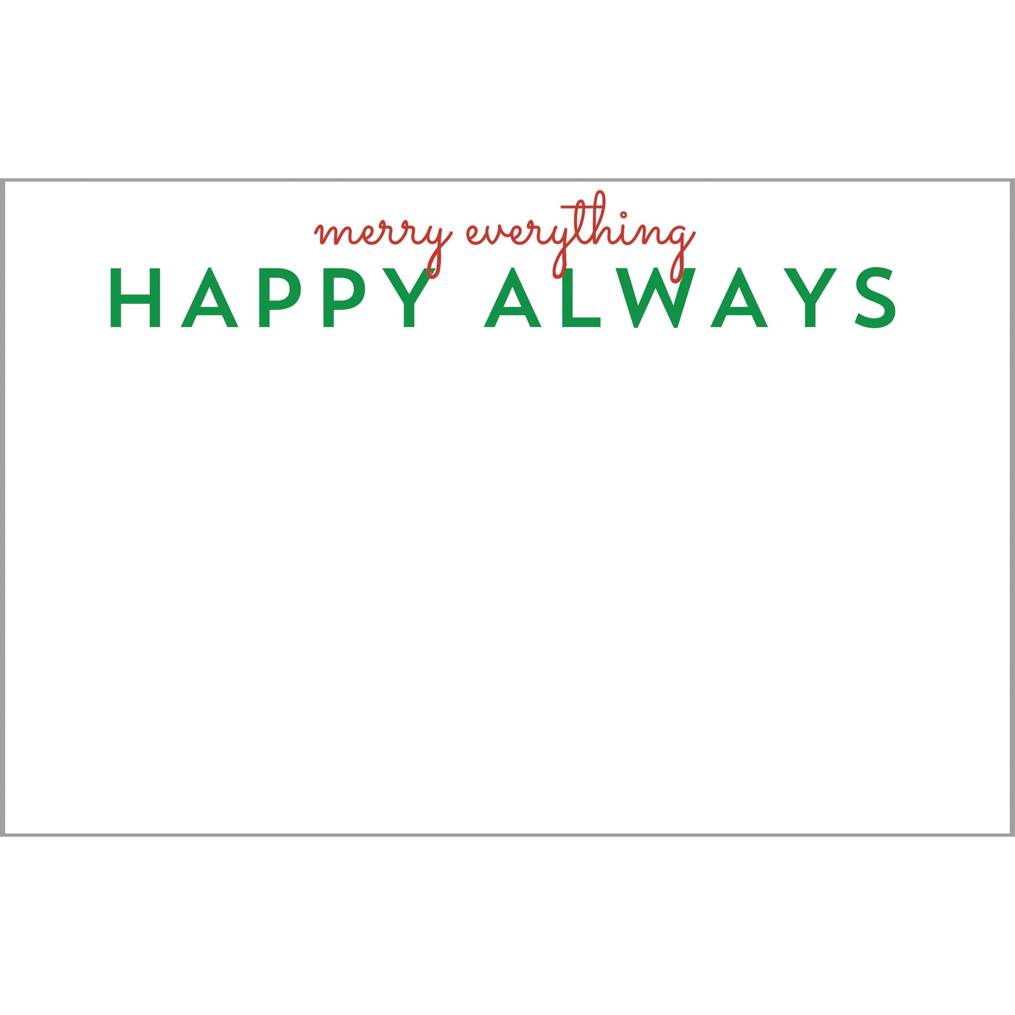 In Stock 8.5x5.5 Merry Everything Happy Always Slab Notepad