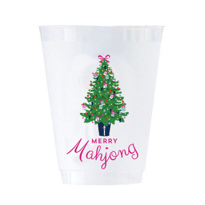 In Stock Merry Mahjong Shatterproof Cups | Set of 8