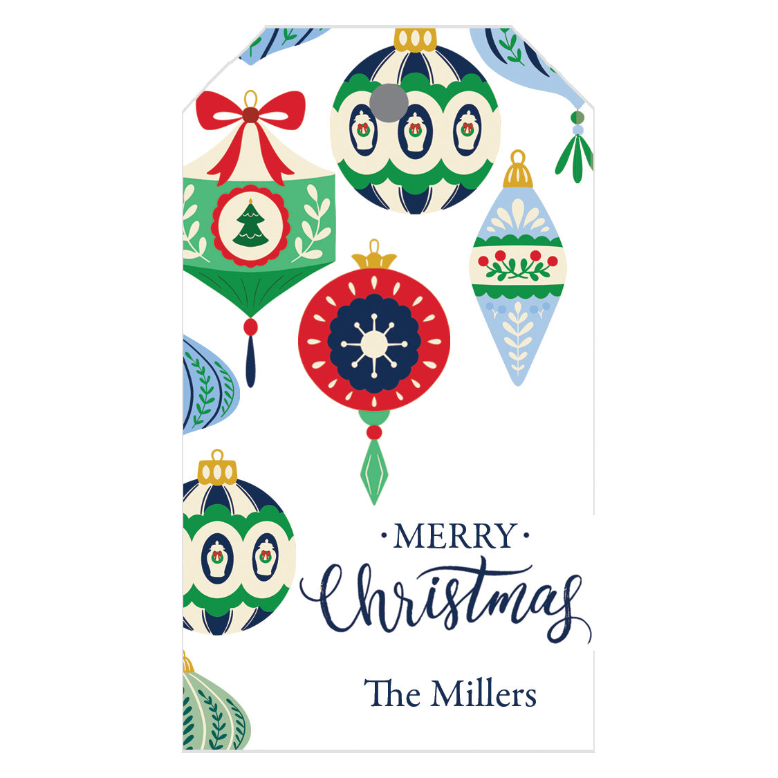 Mod Ornaments Christmas Personalized Gift Tags