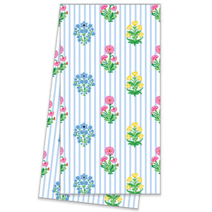 Coco Block Print Cotton Tea Towel