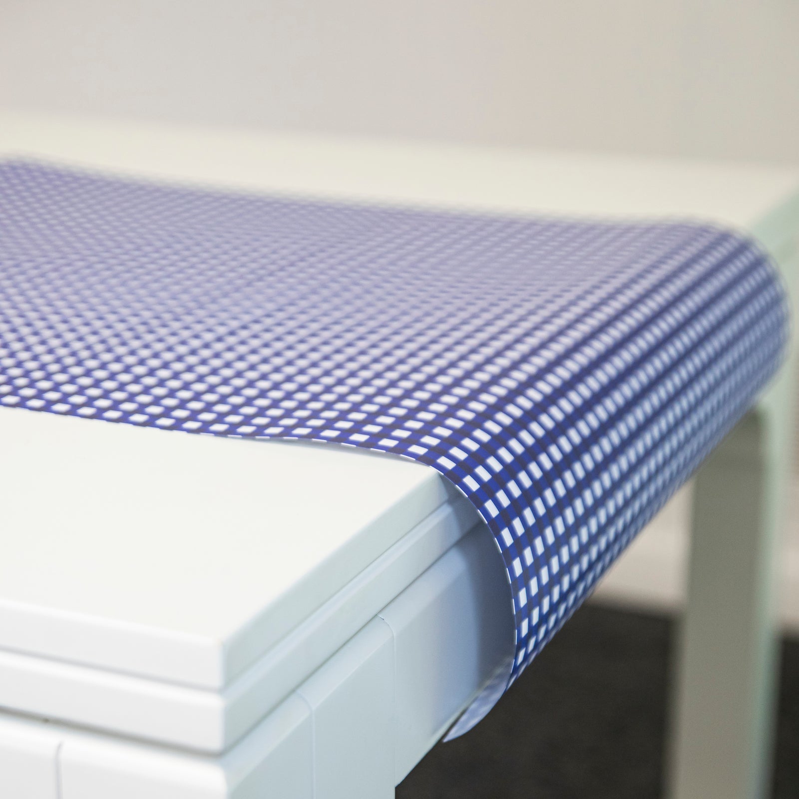 Paper Table Runner | Navy Gingham Check