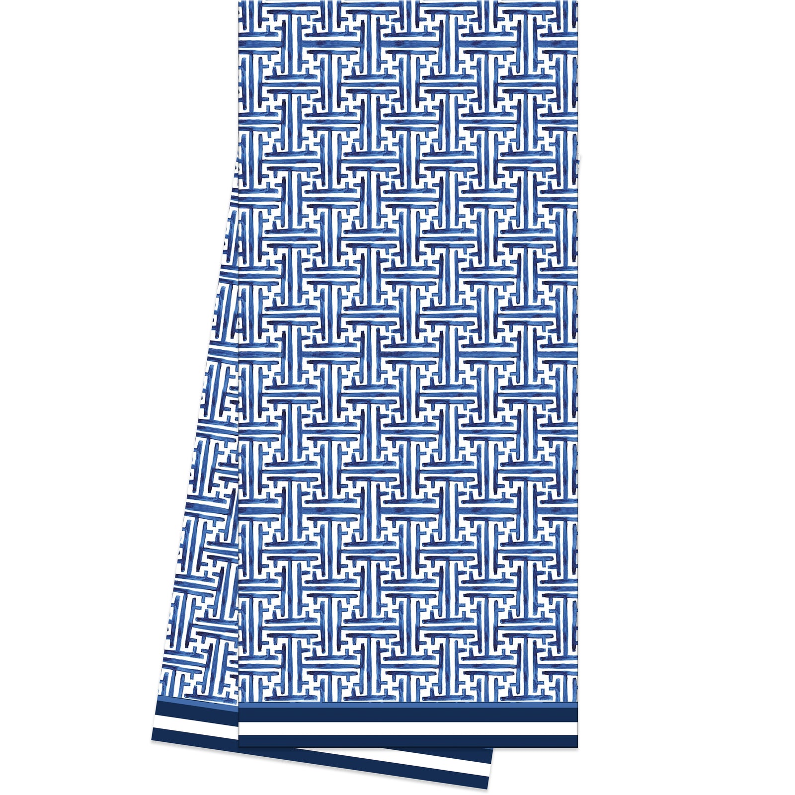 In Stock WH Hostess Cotton Tea Towel | Navy Basketweave
