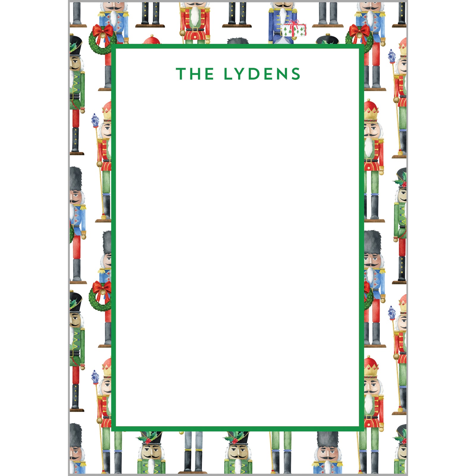 Nutcracker Pattern Christmas Personalized Notepad