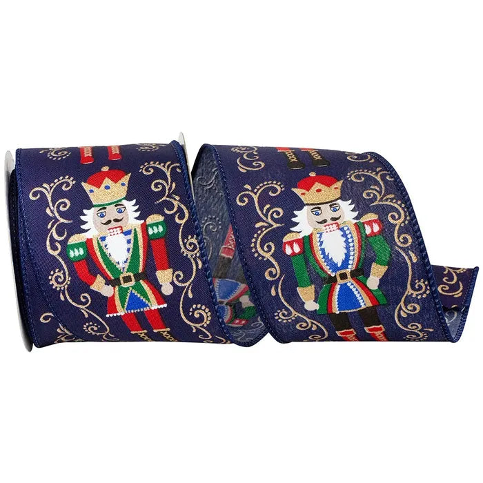 2.5" Navy Blue Nutcracker Ribbon