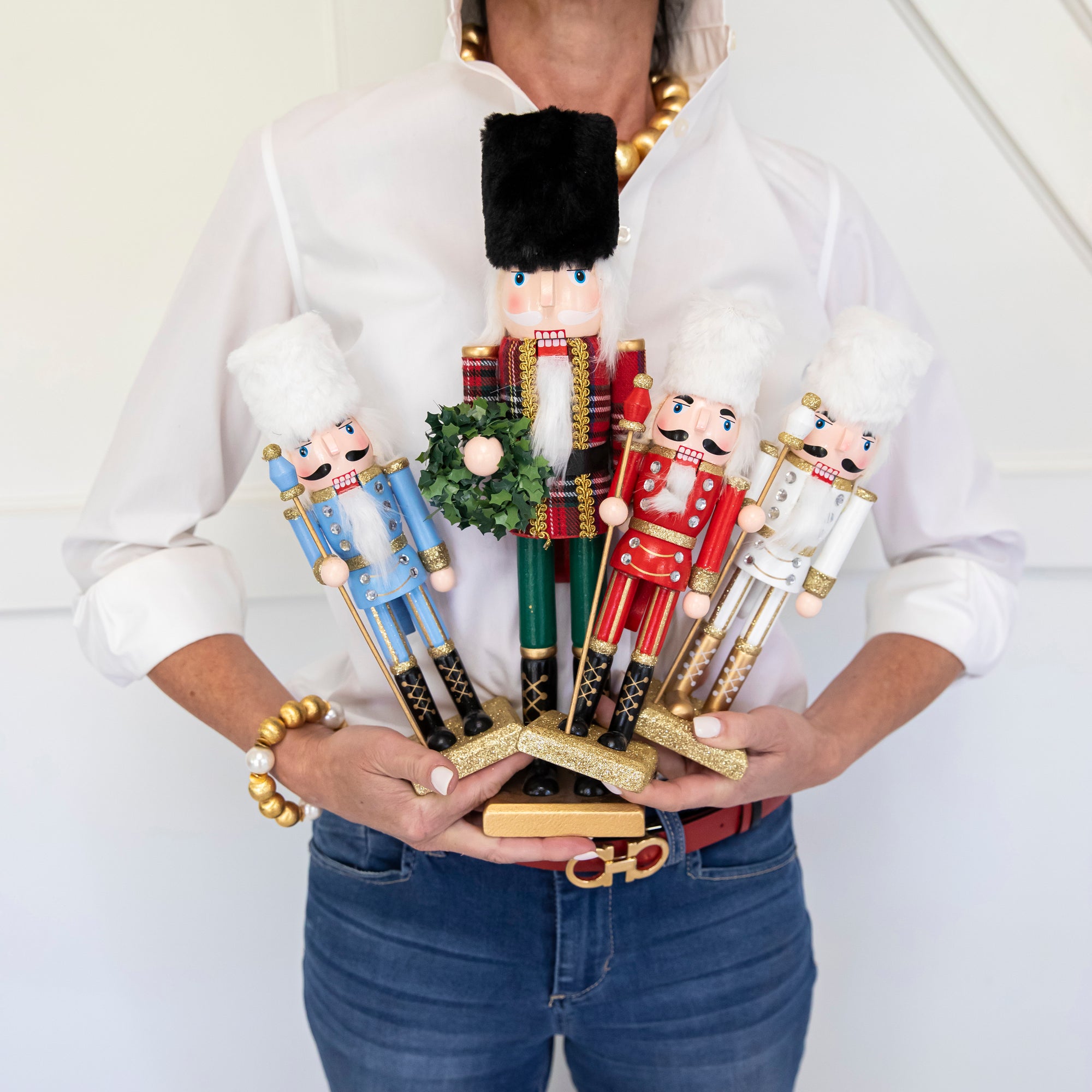 15" Christmas Tartan Plaid Nutcracker