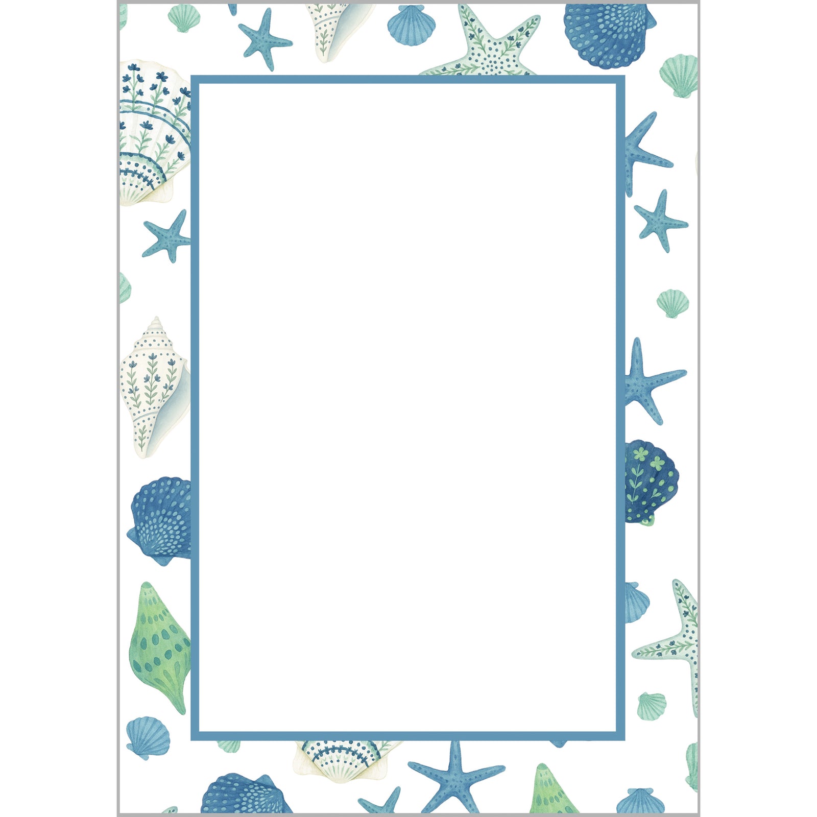 Stock Shoppe: 5x7 Painted Sea Shells Notepad