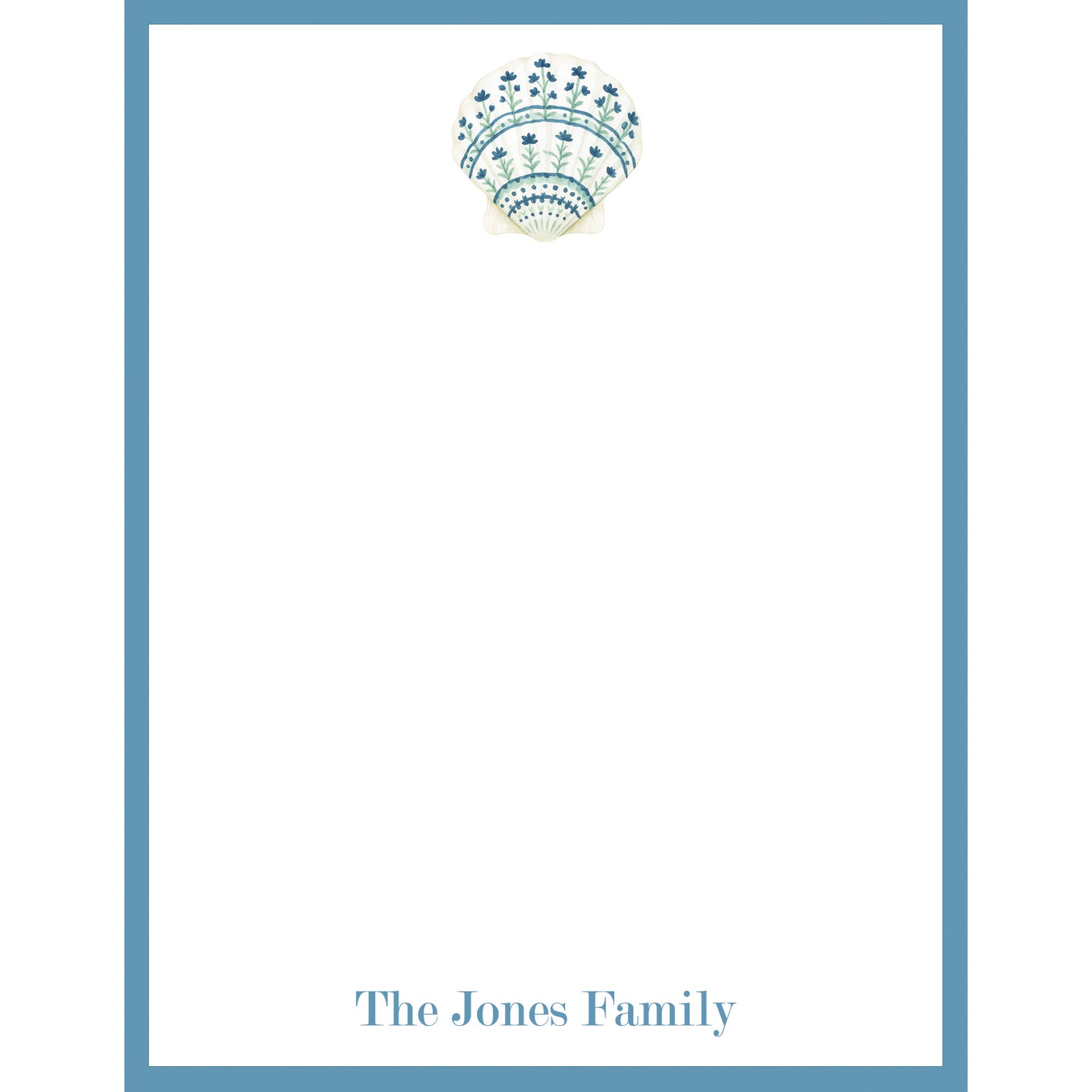 Painted Sea Shell Icon Personalized Notepad