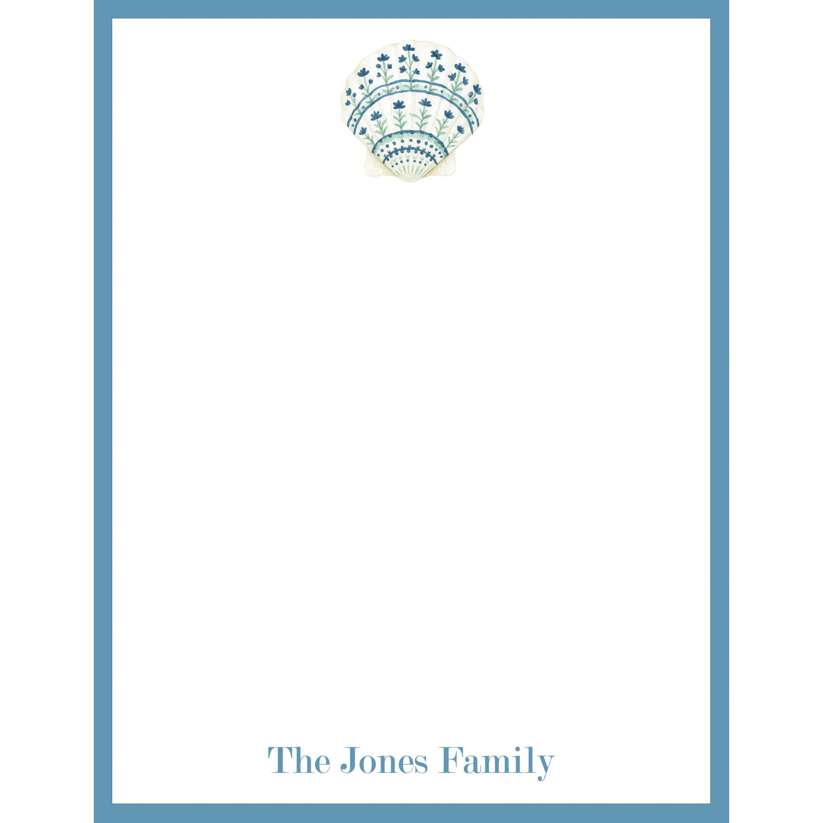 Shell Notepad Painted Sea Shell Icon Personalized Notepad - WH Hostess Social Stationery