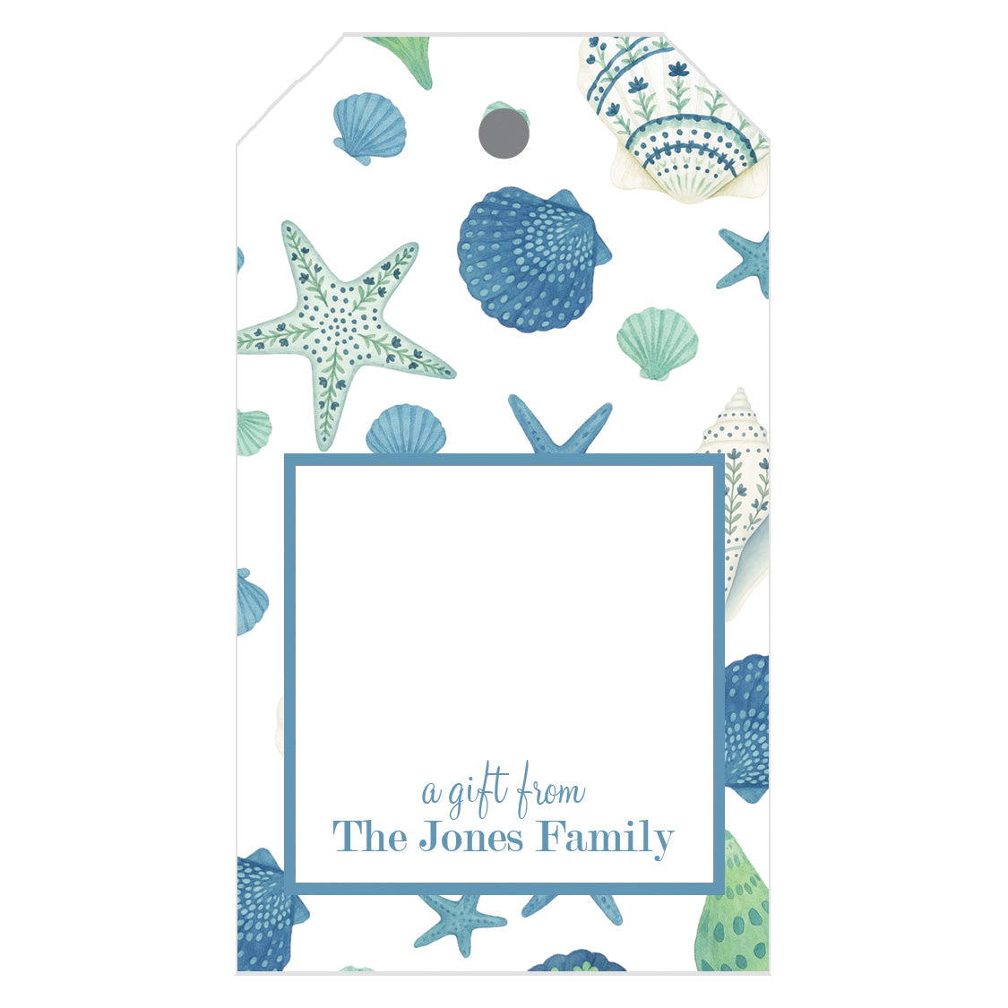 Painted Sea Shells Personalized Gift Tags