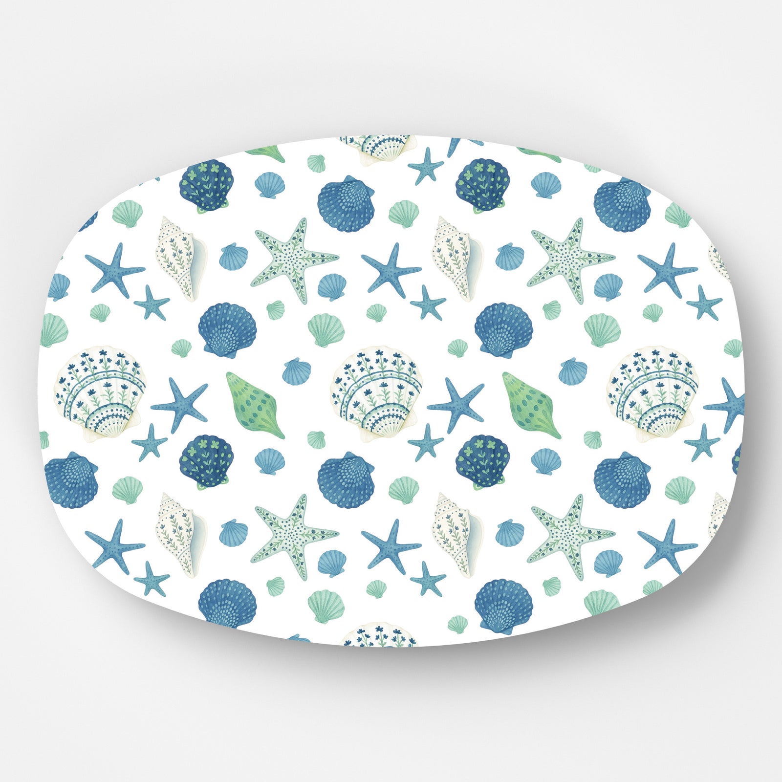 In Stock WH Serving Platter | Painted Sea Shells