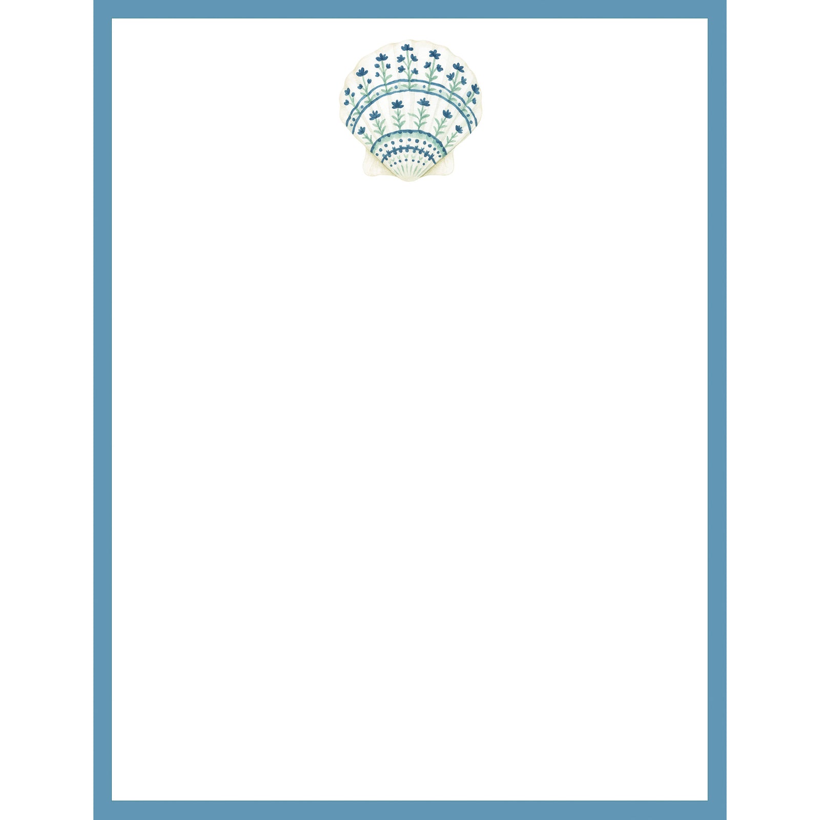 In Stock 4.25x5.5 Painted Sea Shell Notepad