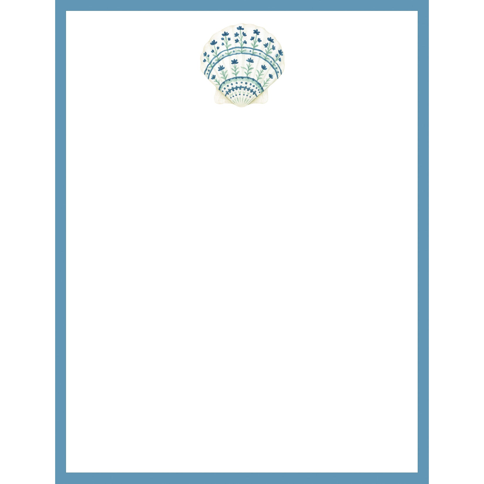 Shell Notepad Stock Shoppe: 4x5 Painted Sea Shell Notepad - WH Hostess Social Stationery