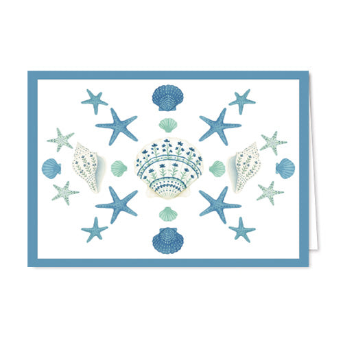 In Stock Folded Notecard Set of 10 | Painted Sea Shells