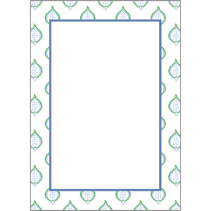 Stock Shoppe: 5x7 Blue + Green Paisley Notepad