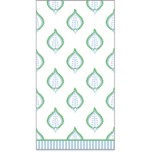 WH Paper Guest Towels | Blue + Green Paisley