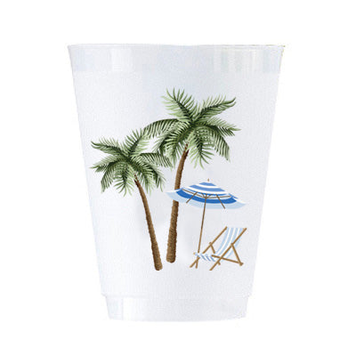 In Stock Palm Trees Shatterproof Cups | Set of 8