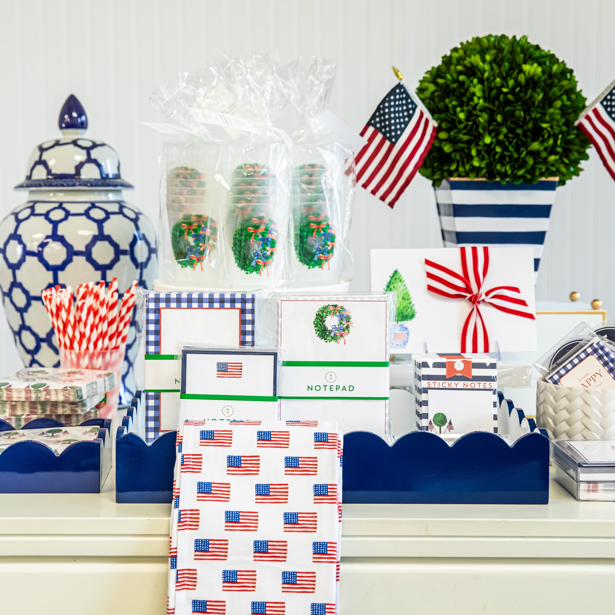 Stock Shoppe: 5x7 Patriotic Wreath Notepad