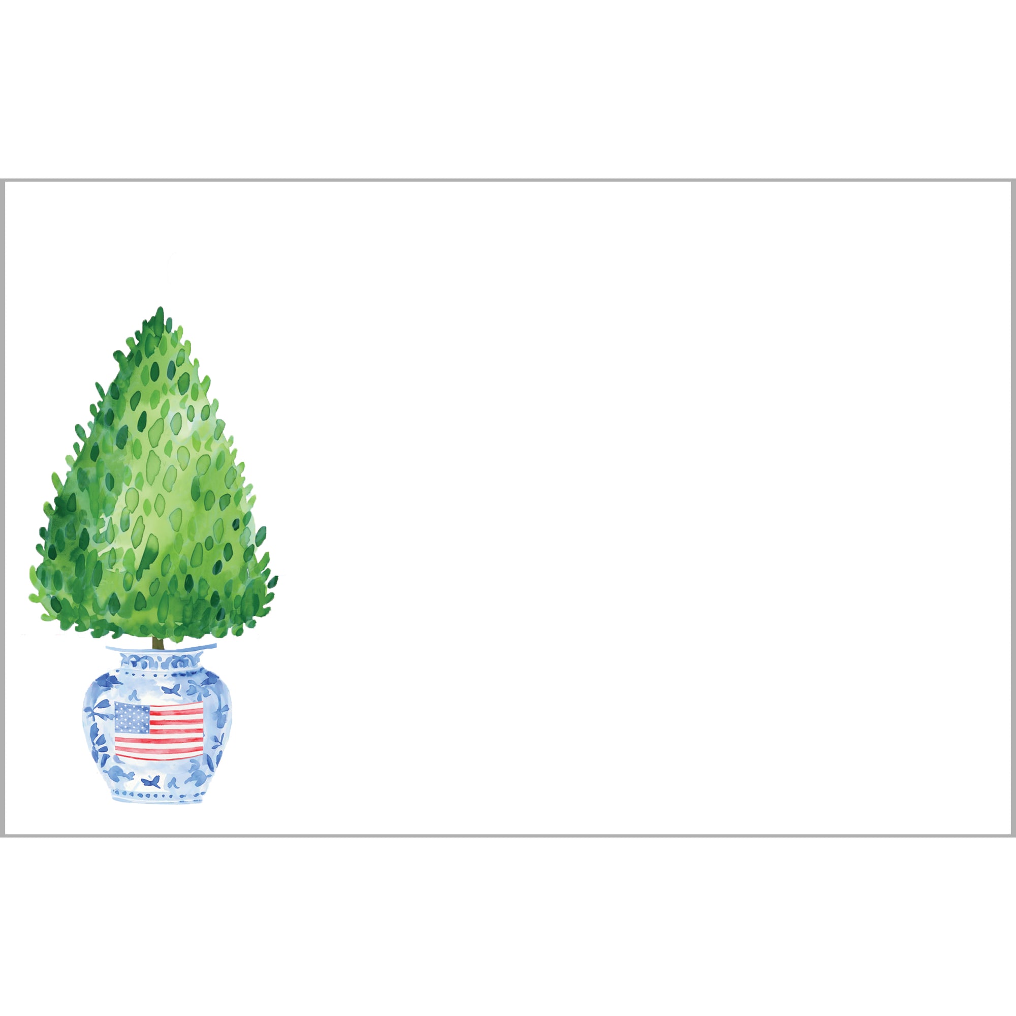 In Stock 8.5x5.5 Stars & Stripes Topiary Slab Notepad