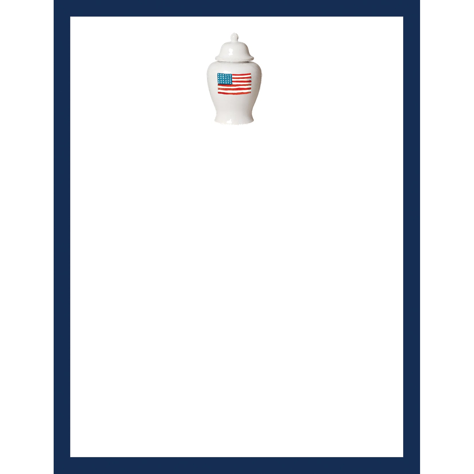 Stock Shoppe: 4x5 Patriotic Ginger Jar Notepad WH Hostess Social