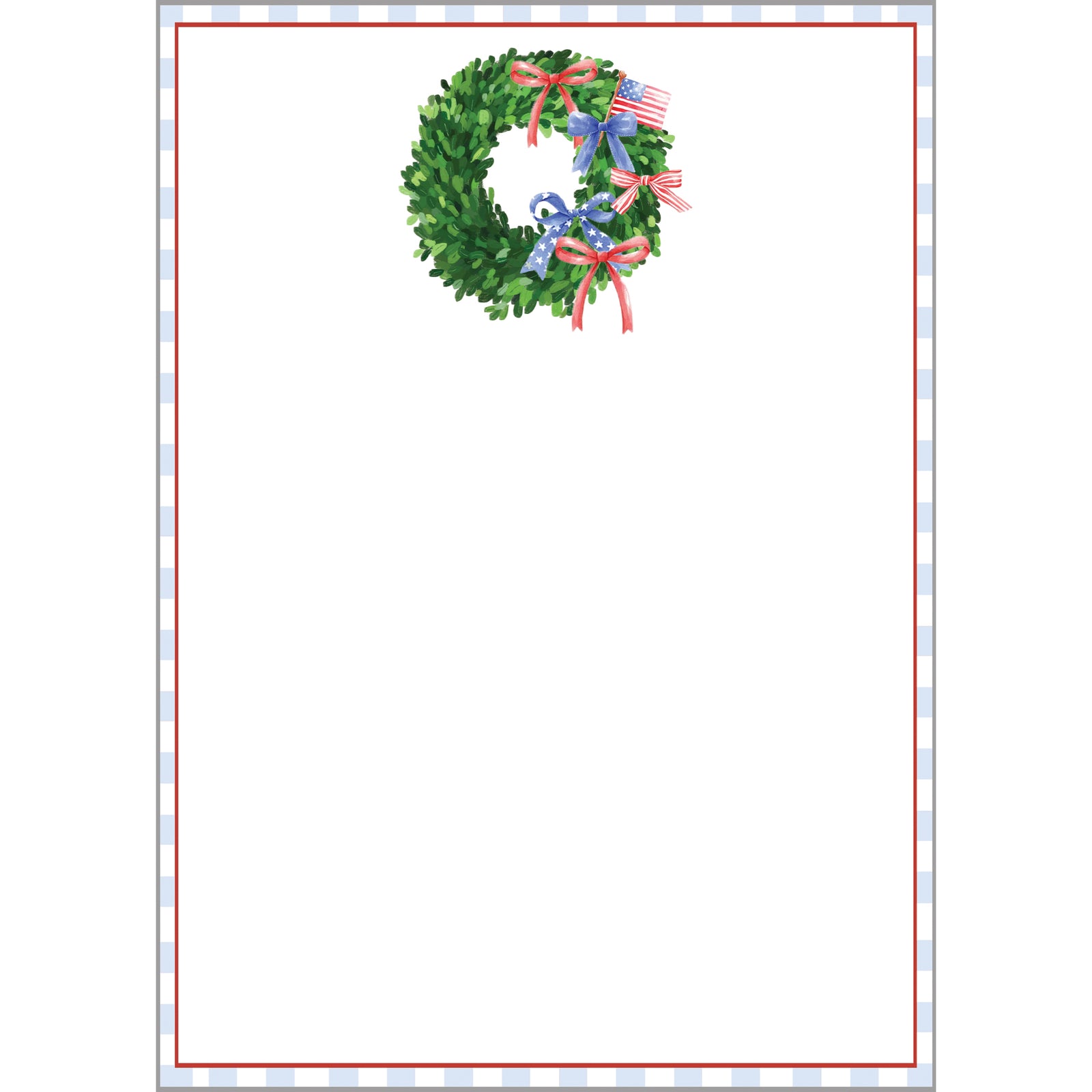Stock Shoppe: 5x7 Patriotic Wreath Notepad