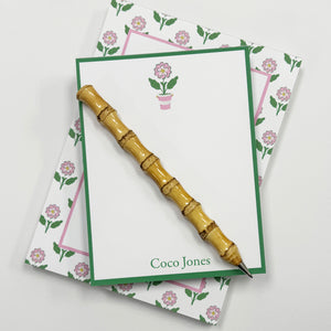 Pink Daisy Icon Personalized Notepad