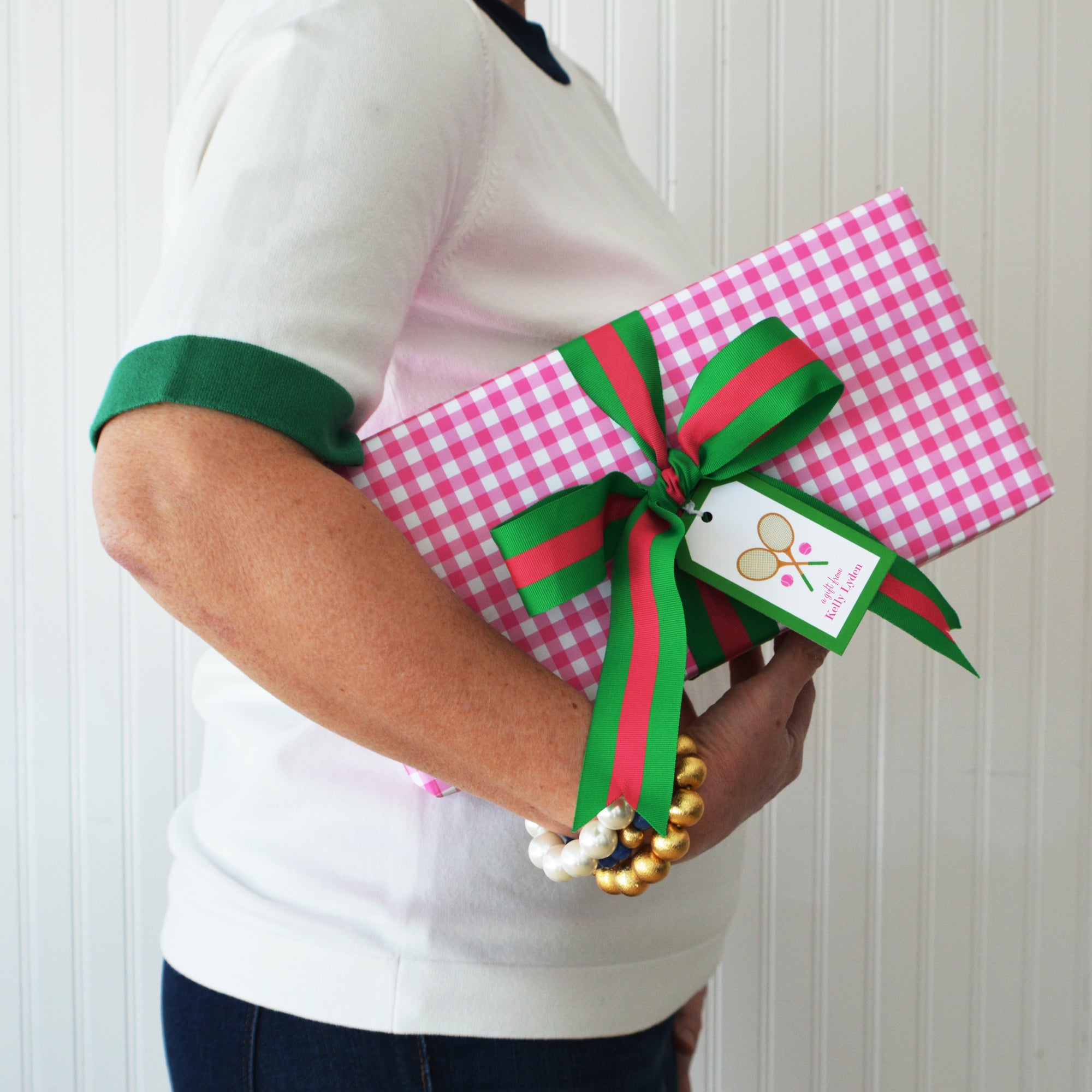 Continuous Roll Gift Wrap | Hot Pink Gingham Check