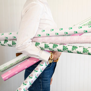 Continuous Roll Gift Wrap | Pink Bamboo Fret
