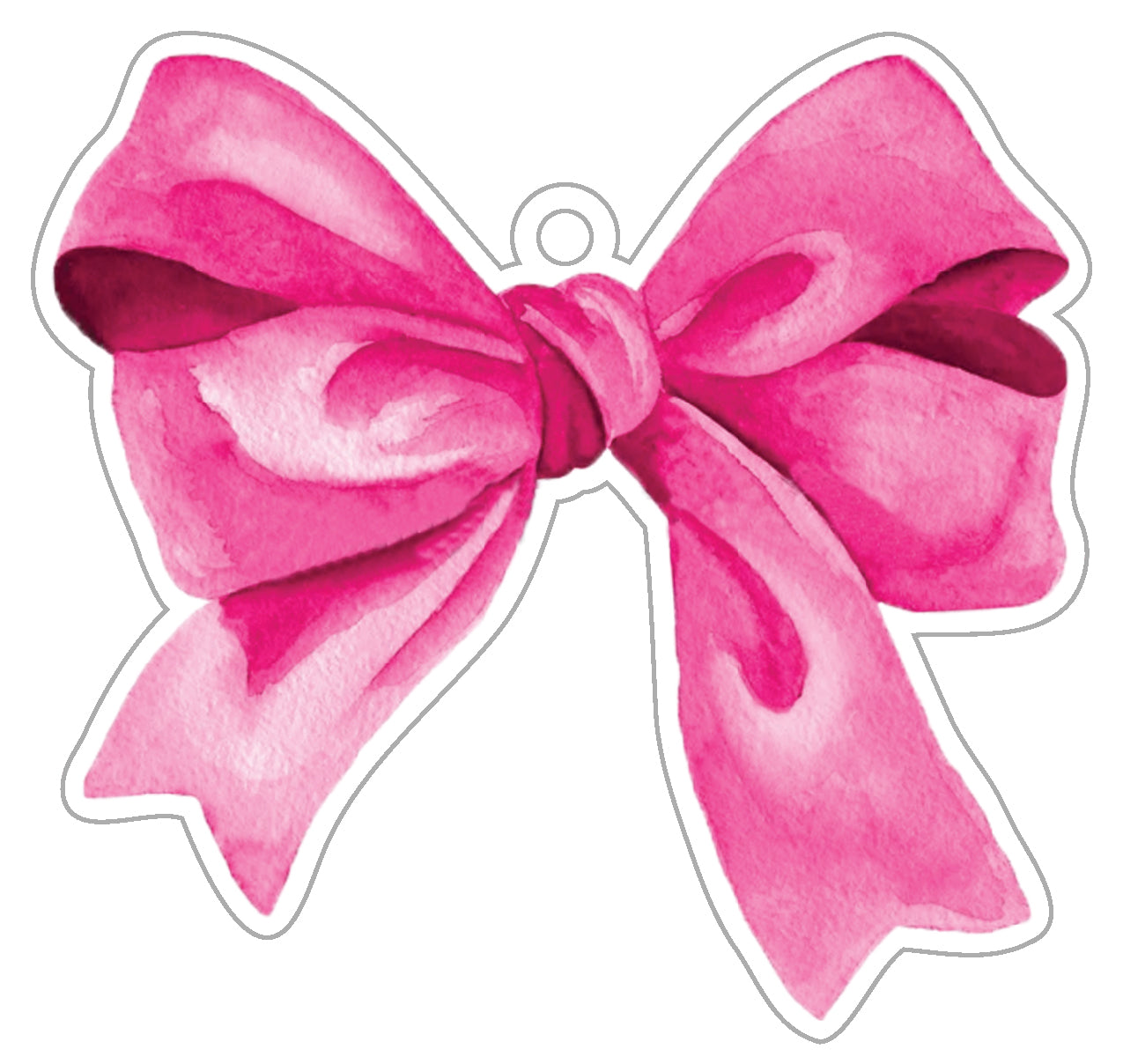 In Stock Pink Bow Die-Cut Gift Tags