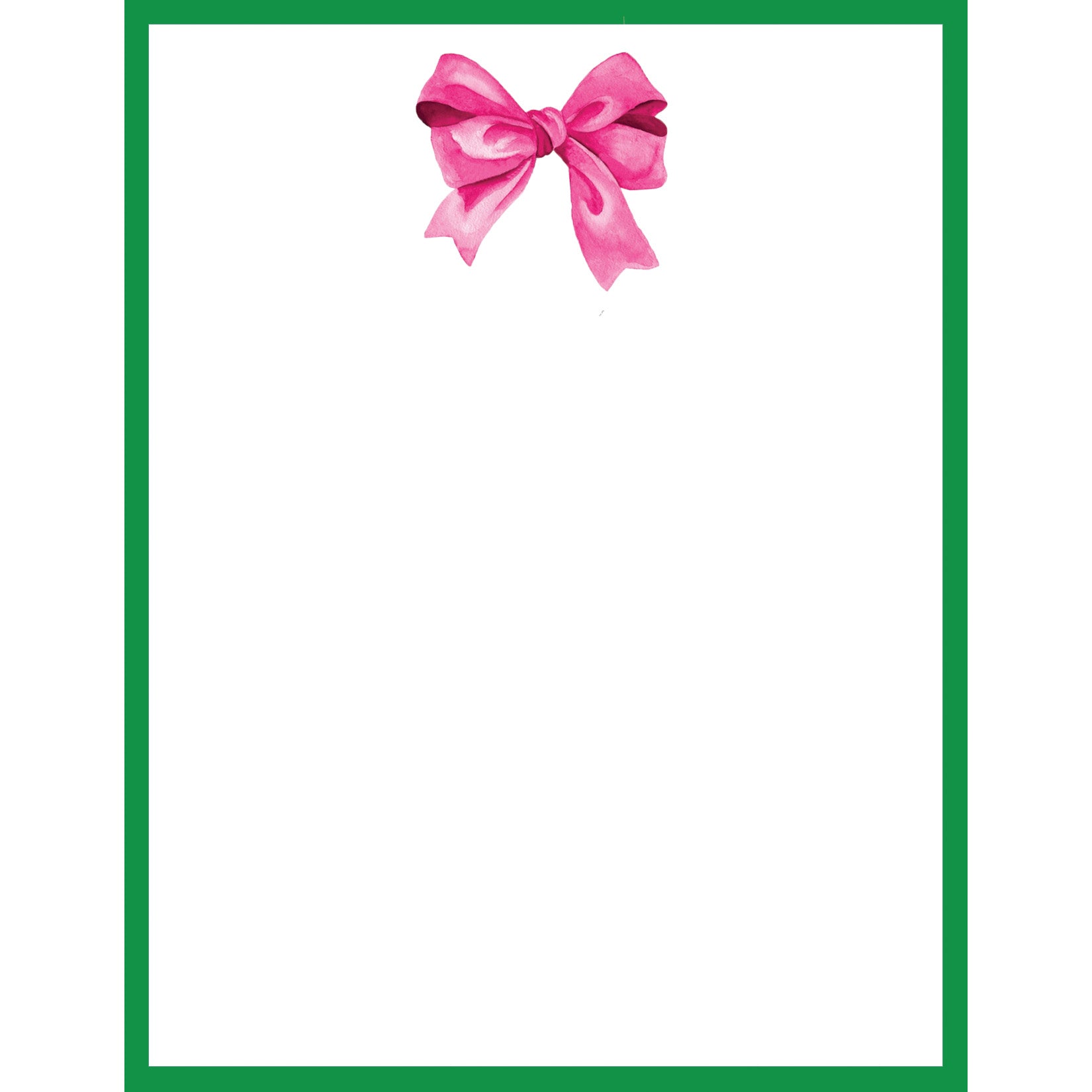 In Stock 4.25x5.5 Pink Bow Notepad