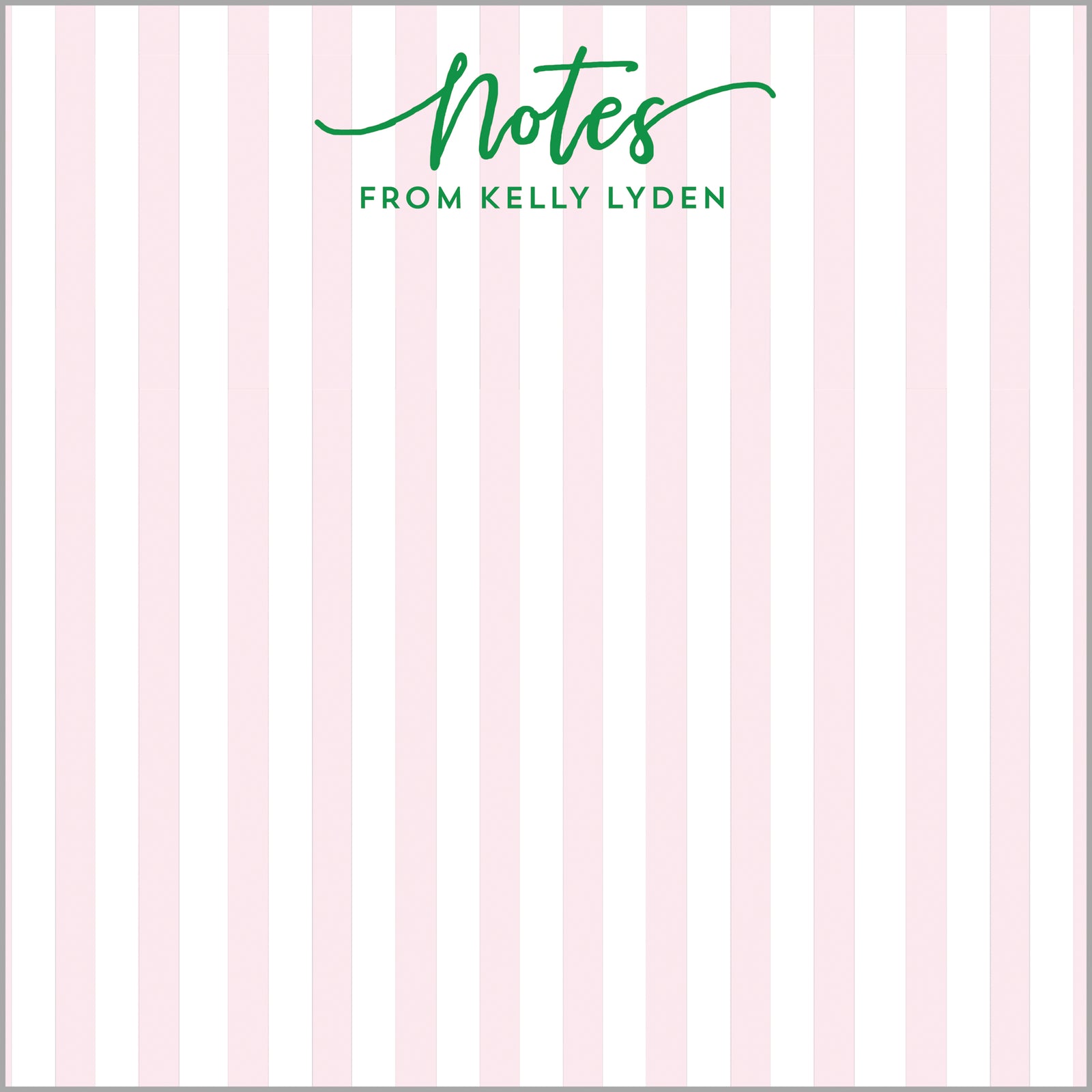 Pink Cabana Stripes Square Slab Notepad | Two Sizes Available