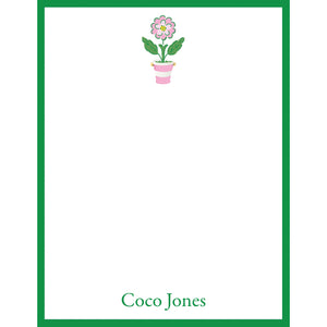Pink Daisy Icon Personalized Notepad