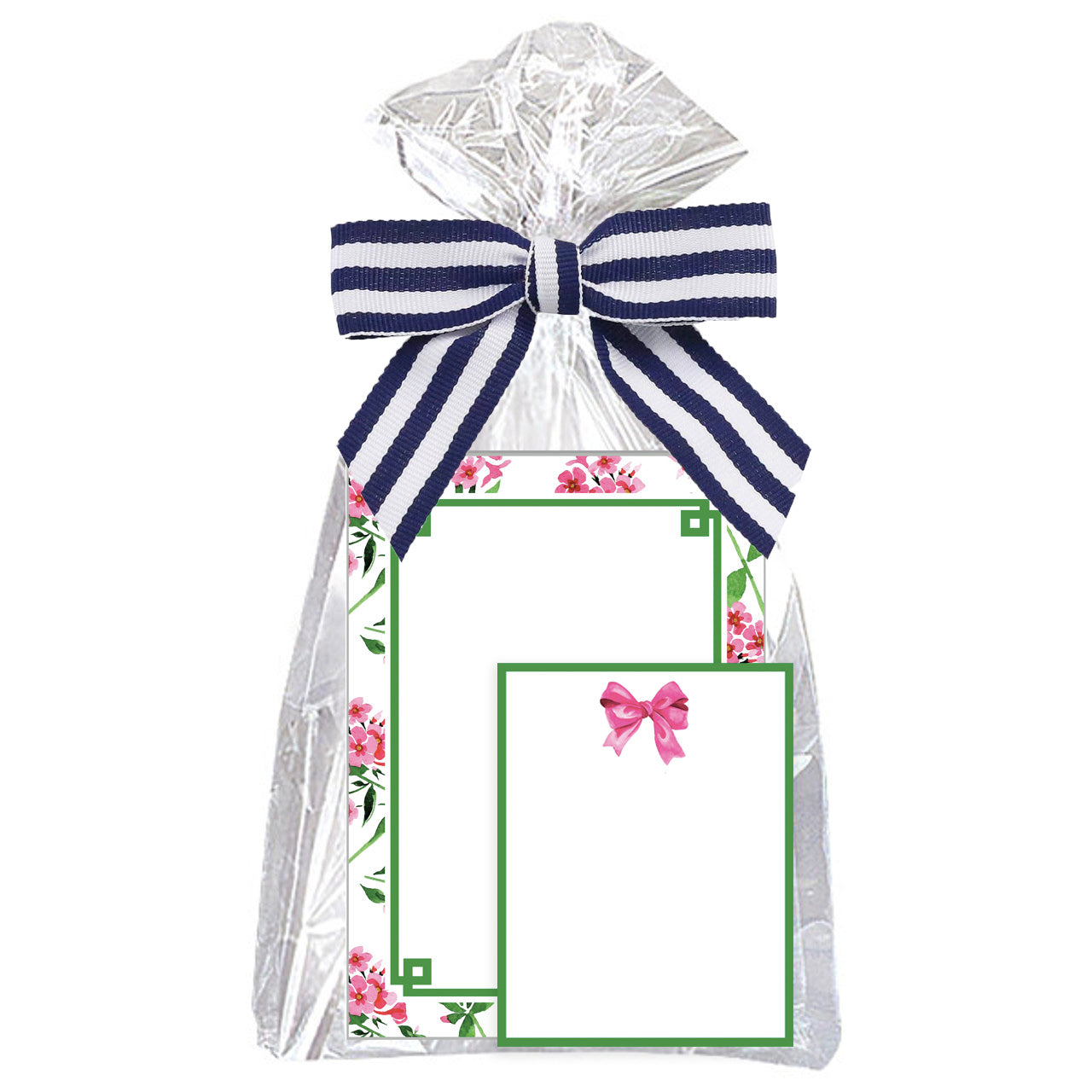 Bundle: Pink Flowers + Pink Bow Notepads