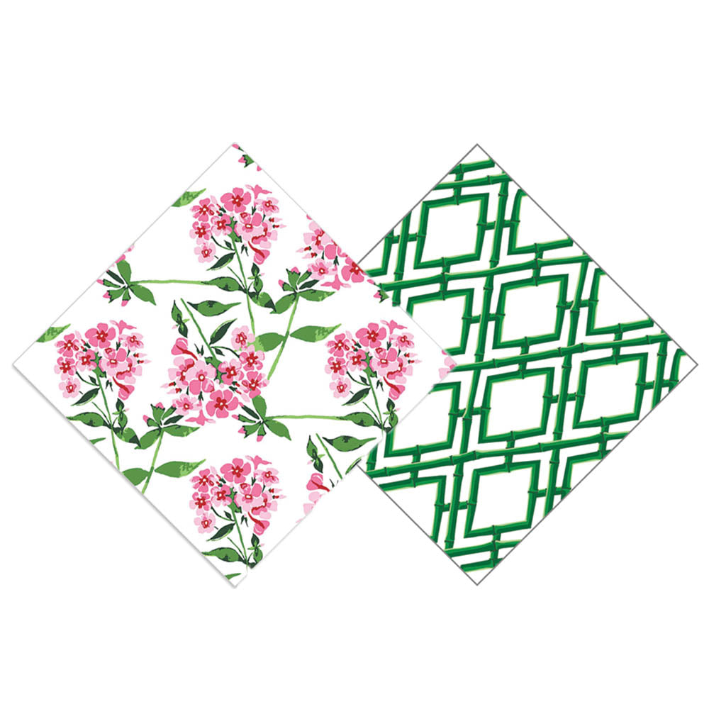 Bundle: Pink + Green Cocktail Napkins