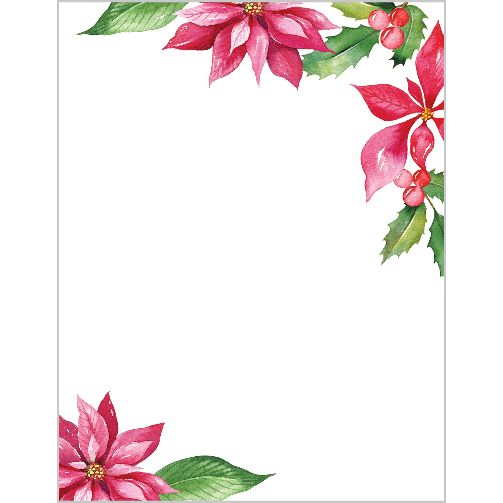 Stock Shoppe: 4.25x5.5 Pink Poinsettias Notepad